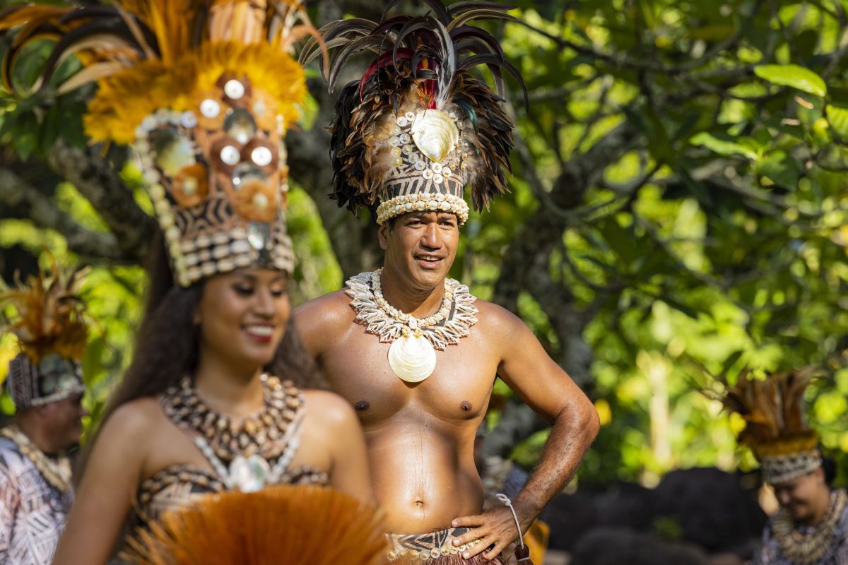 Traditionelle Tanzvorführung auf Tahiti