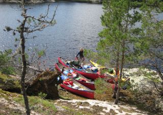 Camping in der Wildnis Schwedens