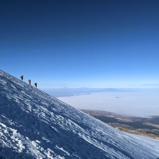 Abstieg vom Gipfel Pico de Orizaba