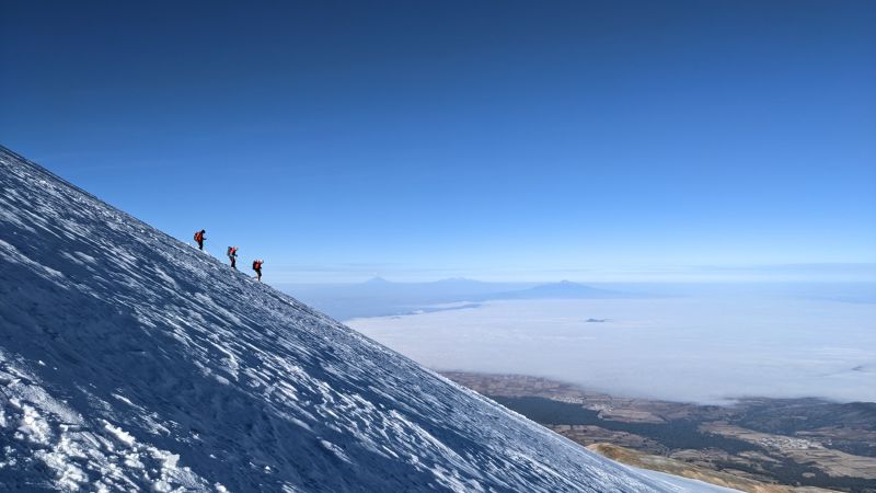 Abstieg vom Gipfel Pico de Orizaba