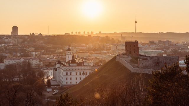 Sonnenuntergang über Vilnius