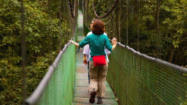 Hängebrücken Monteverde mit Menschen