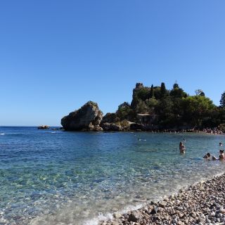 Die Isola Bella an der Küste vor Taormina