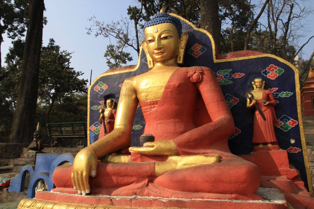 Buddha-Figur bei Swoyambhunath