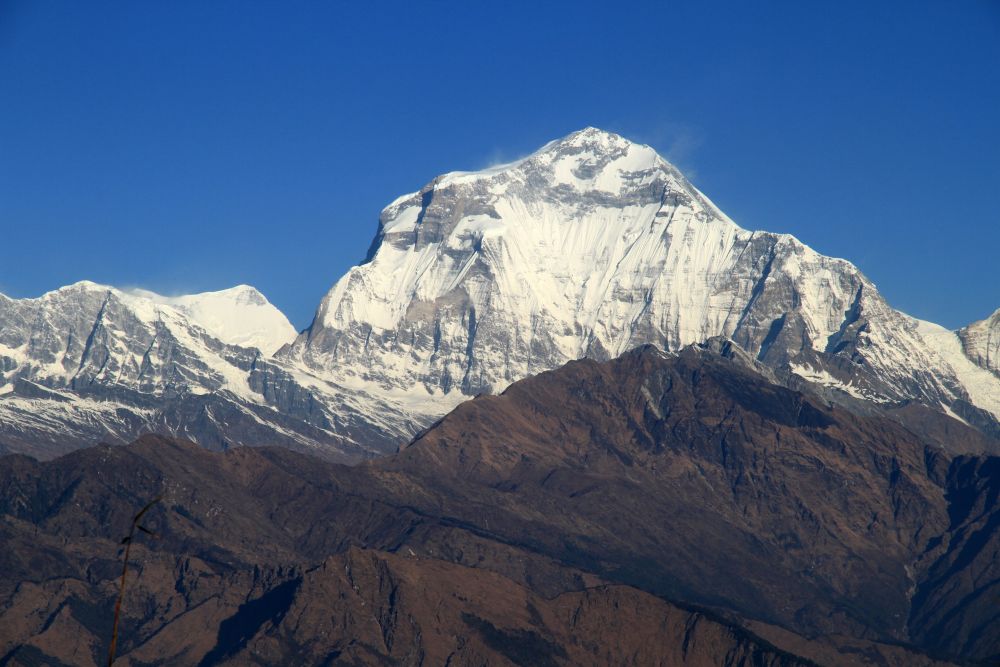 Blick auf den Dhaulagiri – mit 8167m der siebenthöchste Berg der Erde