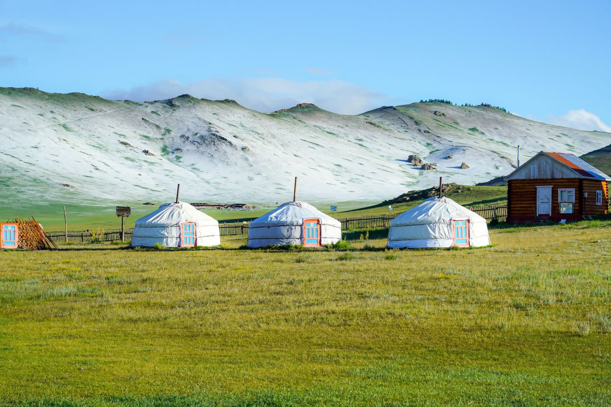 Camp am Terkhiin Tsagaan-See Anfang Juli