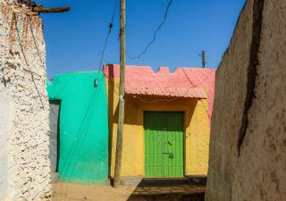 Bunte Häuser in Harar