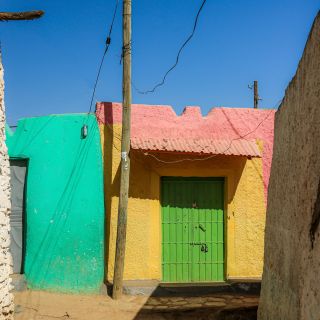 Bunte Häuser in Harar