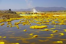 Schwefel-Salzformationen von Dallol in der Danakil-Wüste