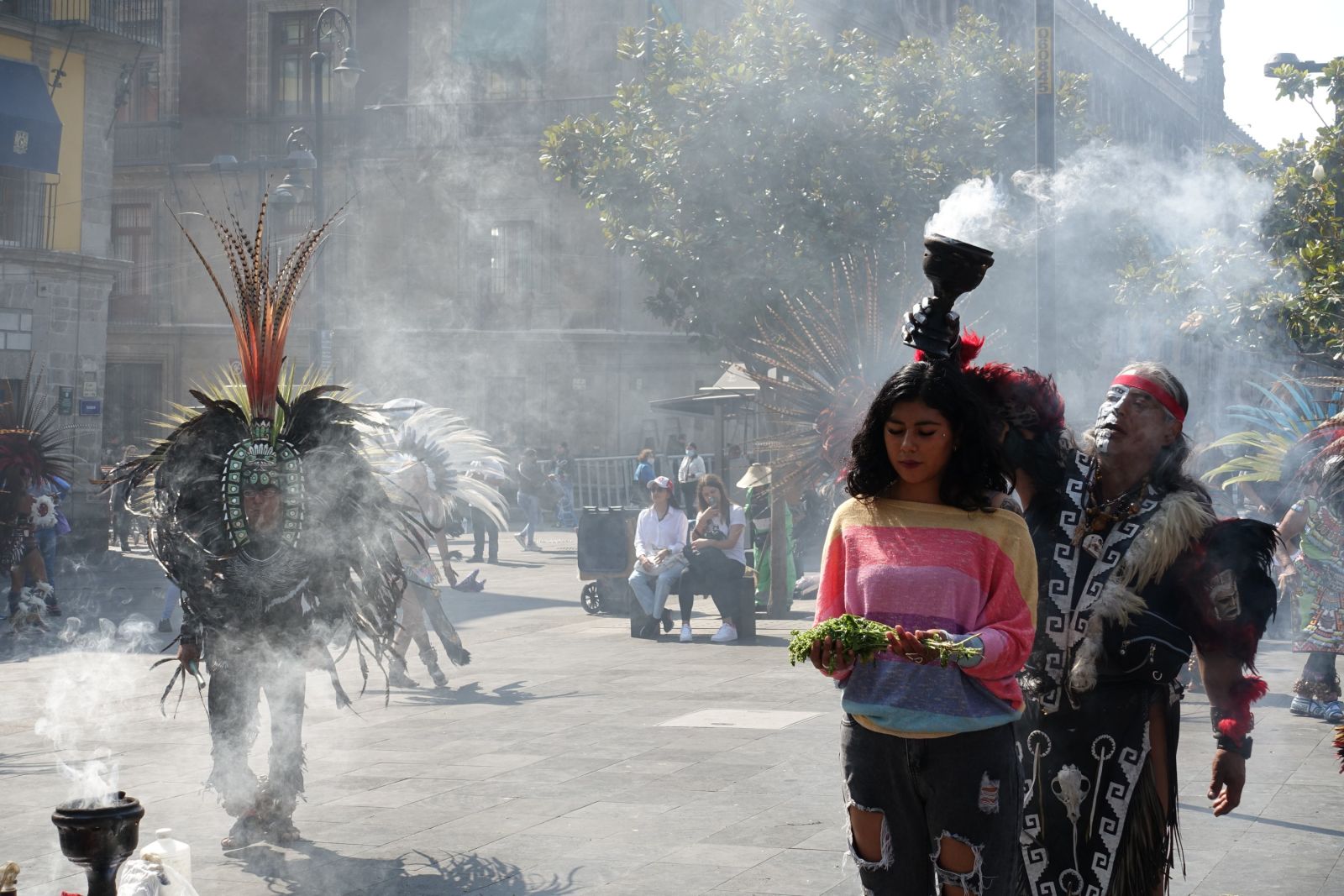 Traditionelle Schamanenzeremonie in Mexiko-Stadt