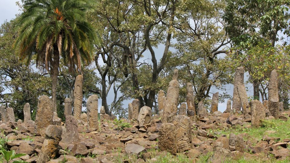 Phallische Stelen im Gräberfeld von Tutu Fela