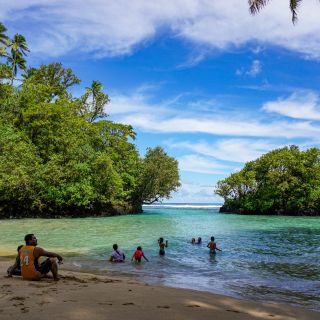 Strand an der Südküste Samoas