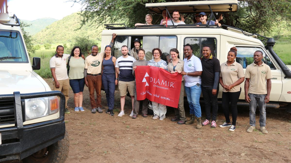 Reisegruppe im Mkomazi-Nationalpark