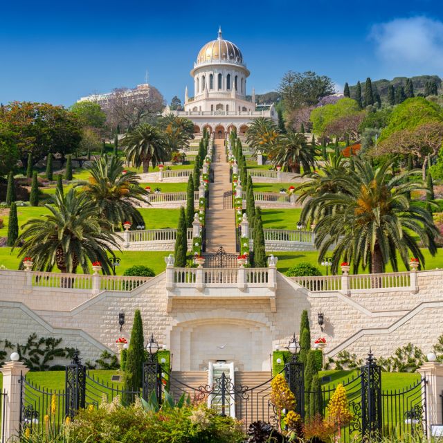 Blick auf die Bahai-Gärten, Haifa