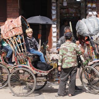 Rikscha-Fahrt in Kathmandu