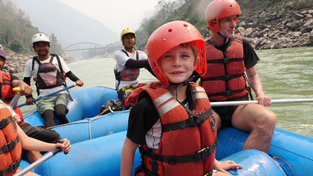 Rafting mit Kindern in Nepal