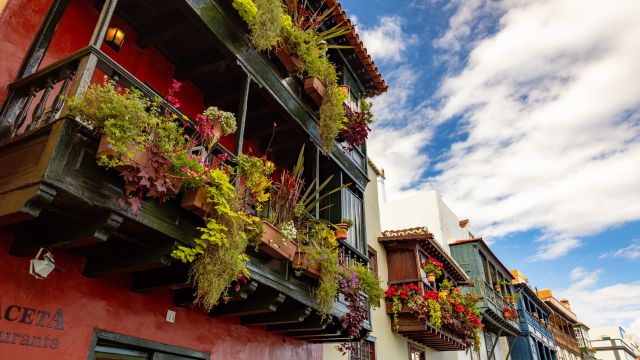 Malerische Balkone in Santa Cruz de La Palma