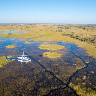 Abenteuer Helikopterrundflug im Okavango-Delta