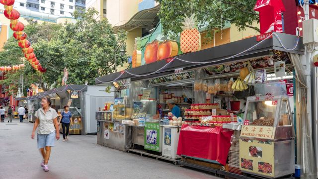 Garküchen in Chinatown in Singapur