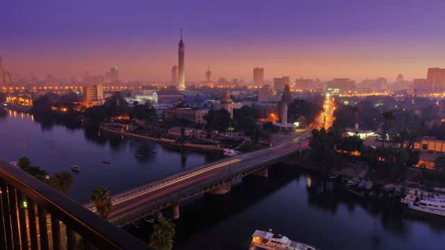Panorama von Kairo und Nil mit dem Cairo Tower
