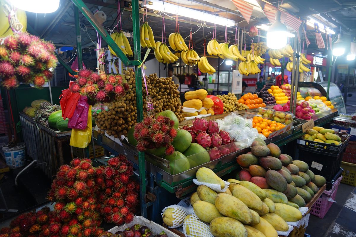Auf einem Markt in Malaysia