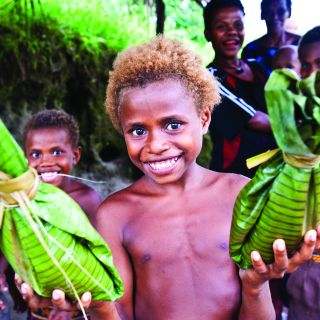 Im Dorf in Papua-Neuguinea