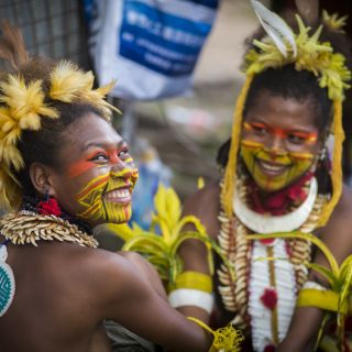 Lebensfreude auf Festival in PNG