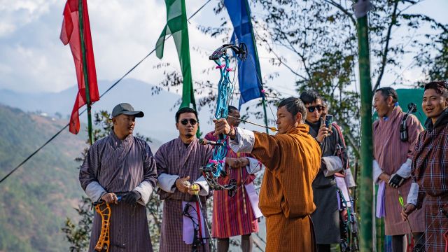 Bogenschießen in Bhutan