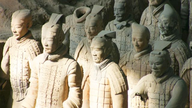 Xian: Detailaufnahme der Terrakotta-Armee