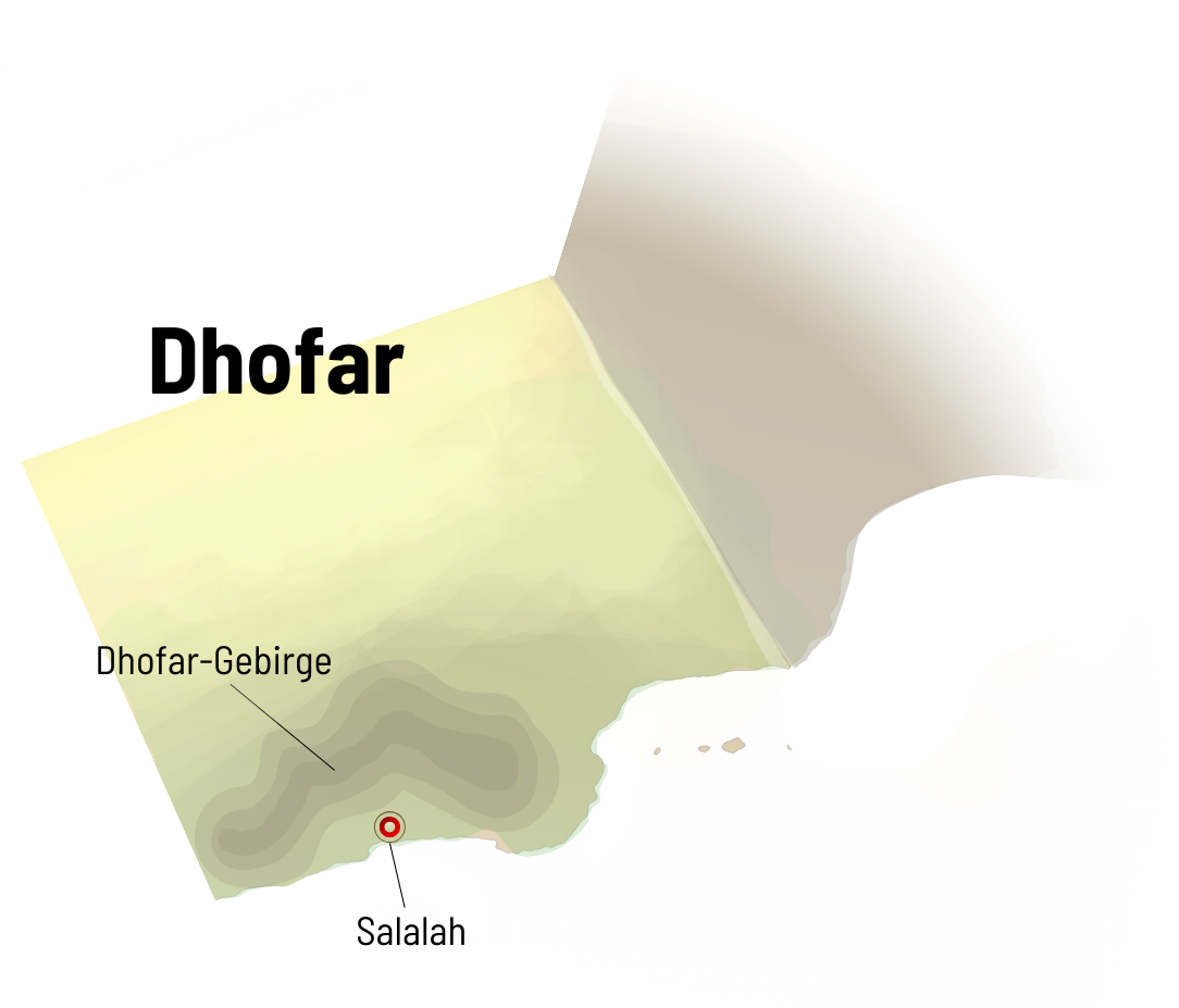 Provinz Dhofar im Süden vom Oman