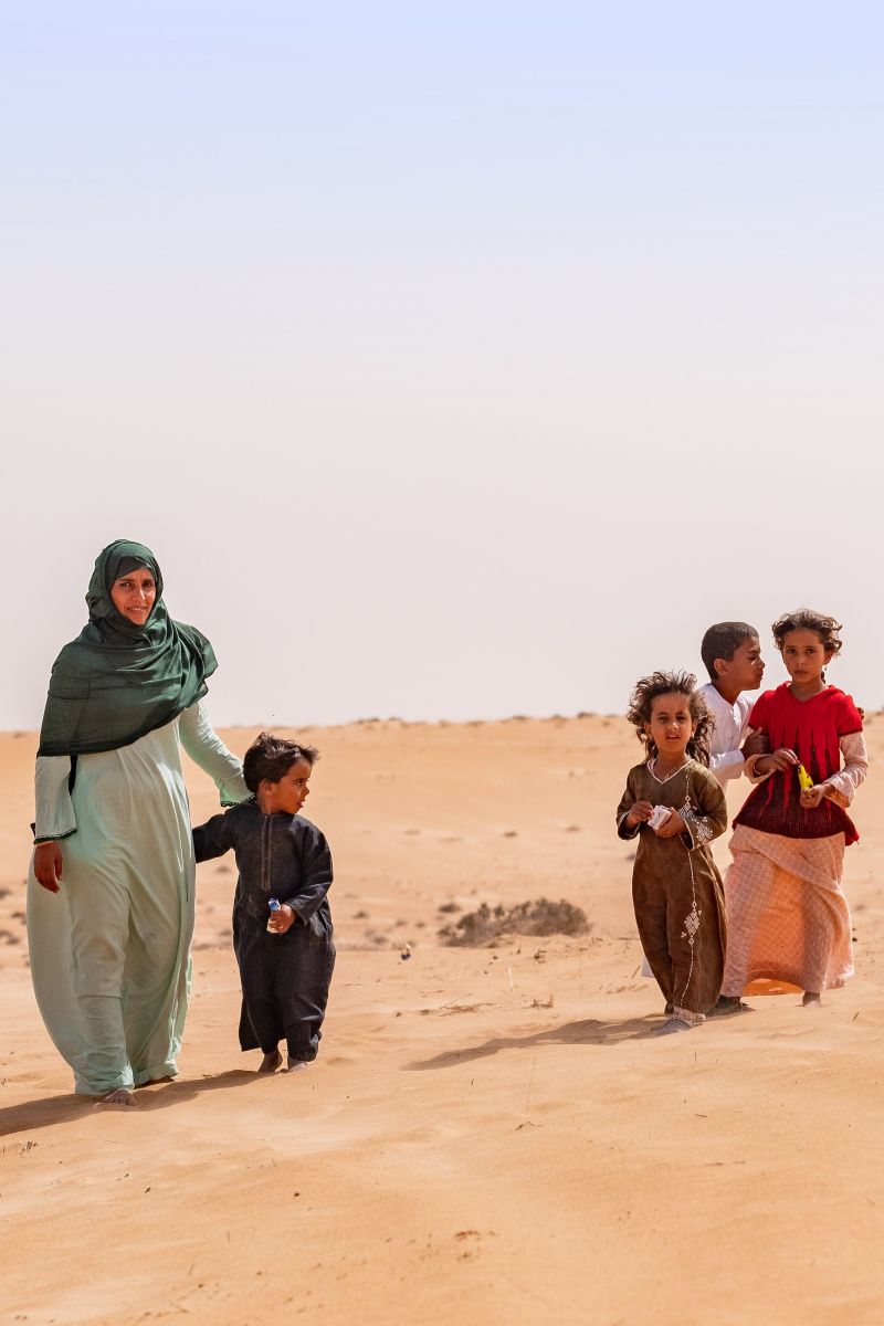 Beduinenfamilie in der Wahiba Sands
