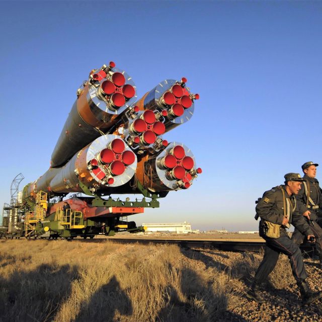 Sojus-Rakete in Kasachstan