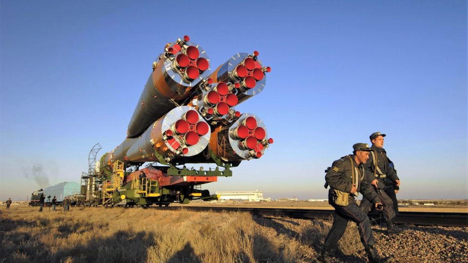 Sojus-Rakete in Kasachstan