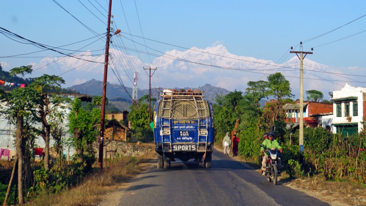 Anfahrt zum Annapurna-Trekking in Nepal