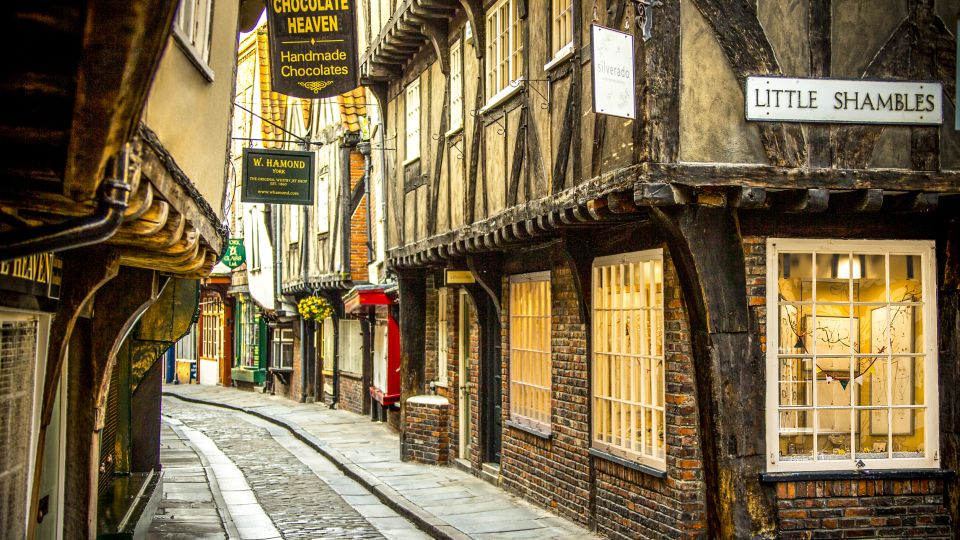 The Shambles, eine Straße in der Altstadt von York, England